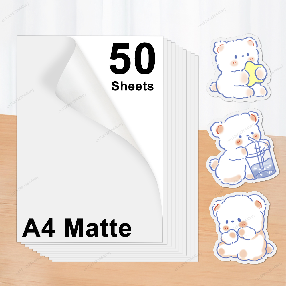 Commercial Printing Paper - 20/50Sheets Matte Printable Vinyl Sticker Paper