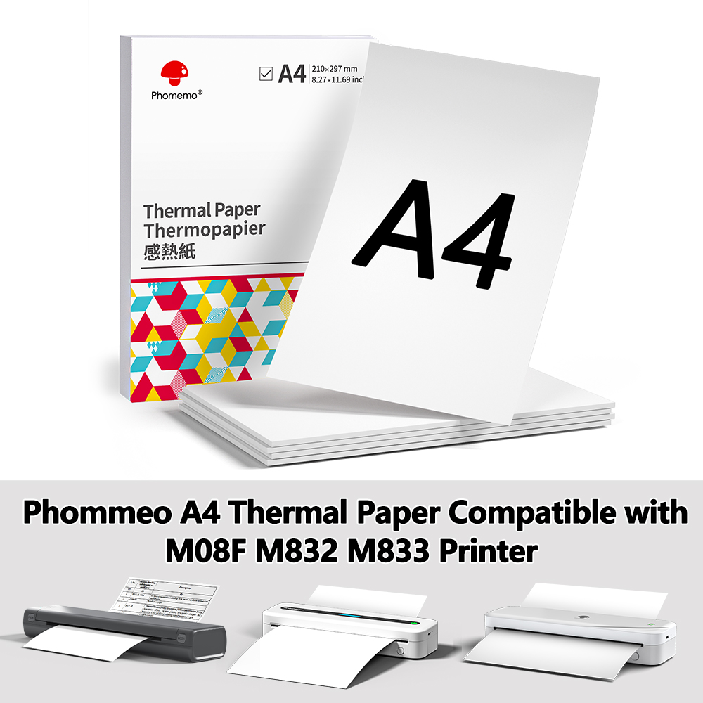 Phomemo Thermal Paper A4 Print - Commercial Printing Paper recension och pris