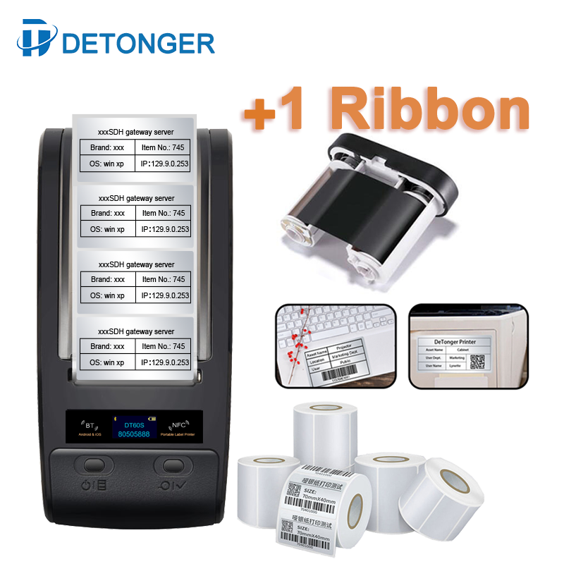 DETONGER Portable Thermal Tran - Commercial Ribbon Printing Machine recension och pris
