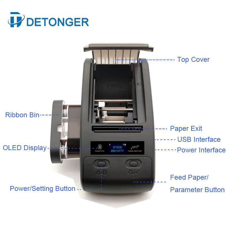 DETONGER Portable Thermal Tran - Commercial Ribbon Printing Machine recension och pris
