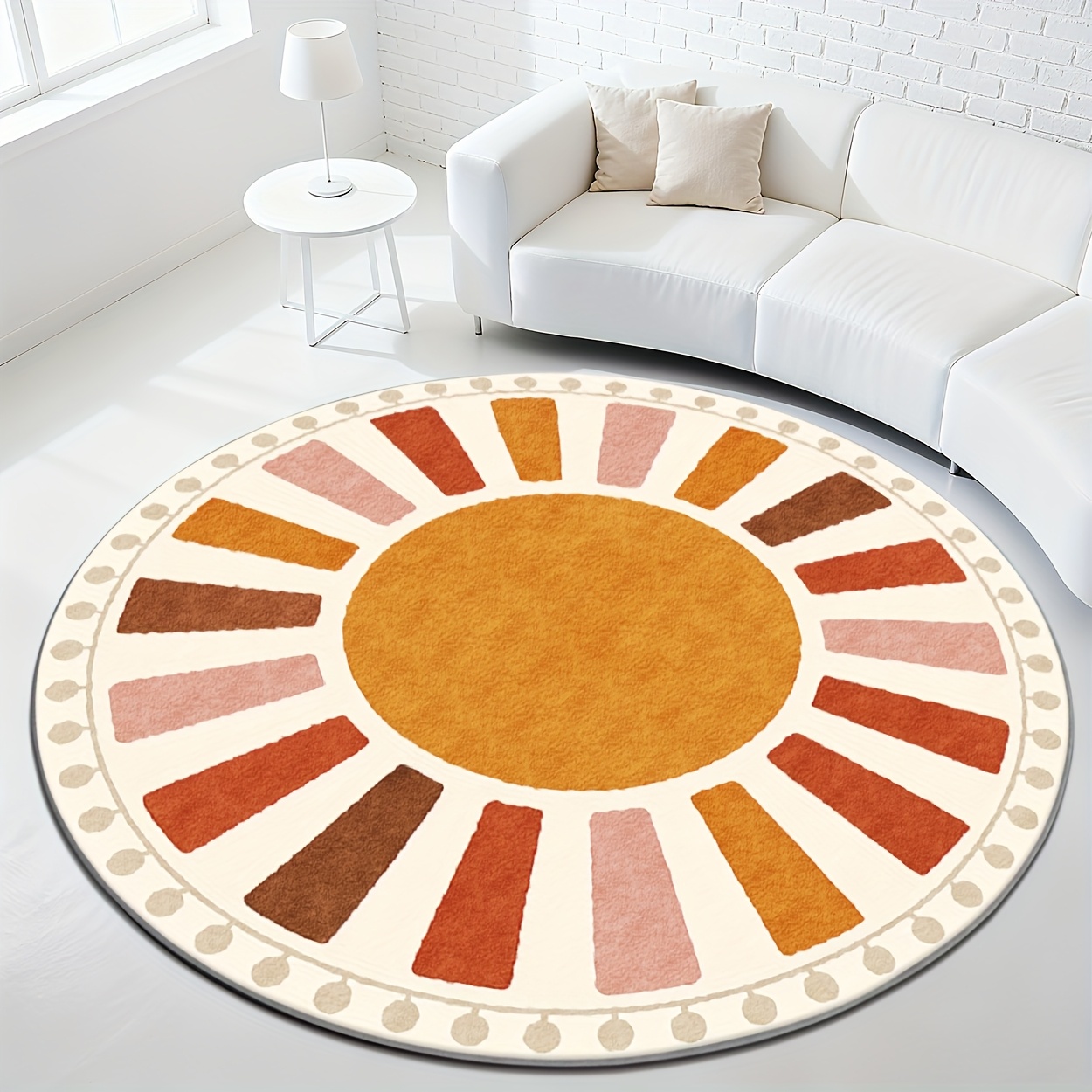 Vintage ocean wave round floor - Hall Commercial Printing recension och pris