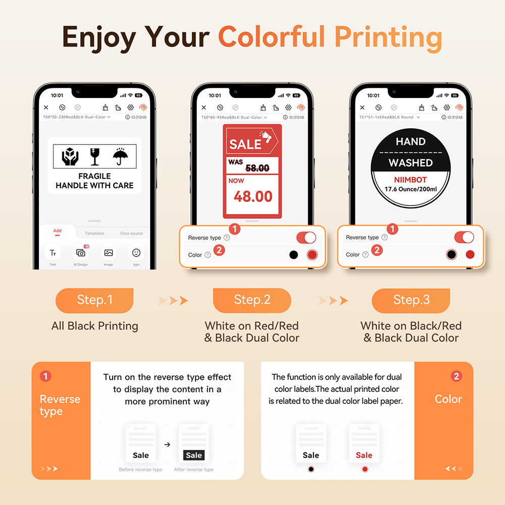 Niimbot B21 PRO Red Black Colo - Commercial Printing Business recension och pris