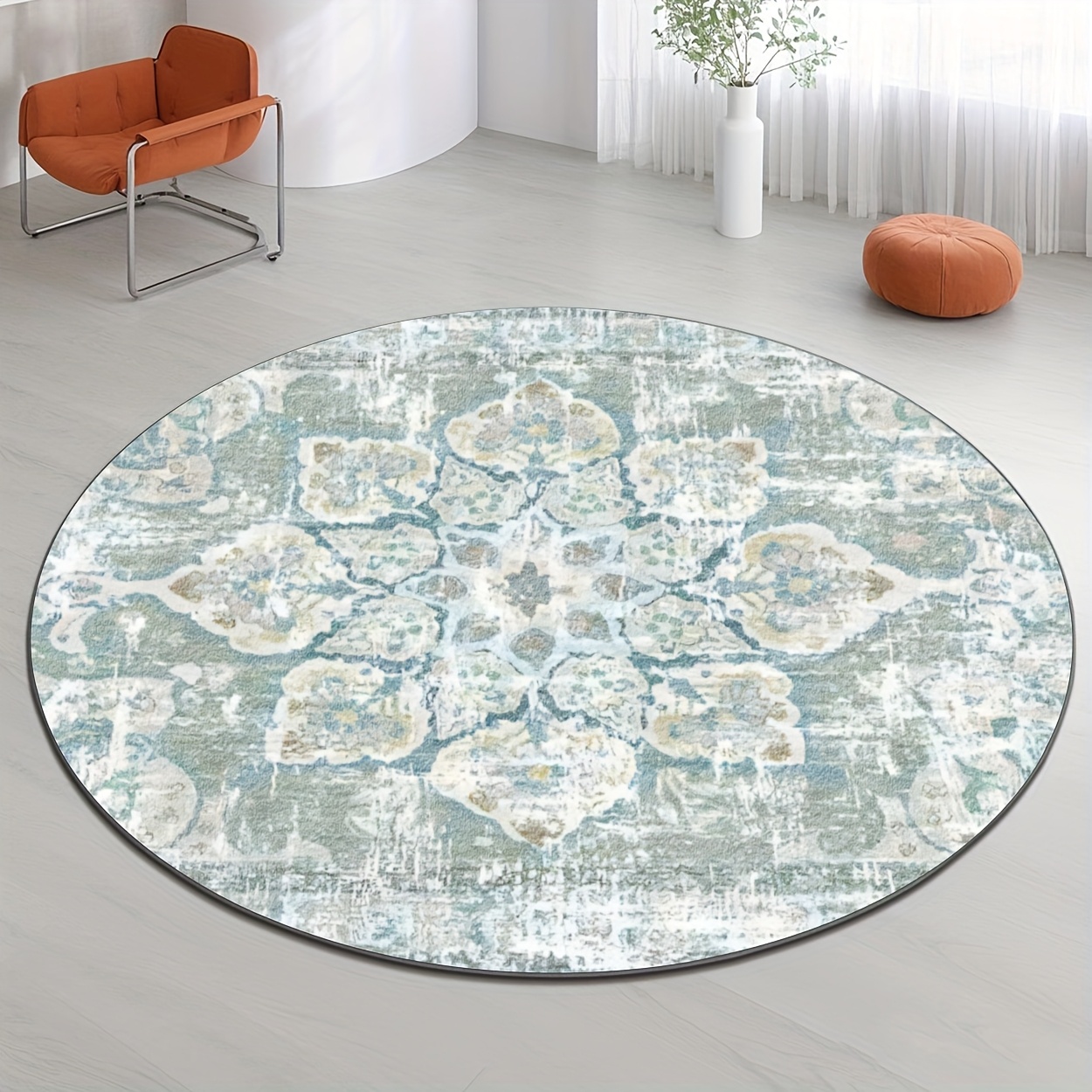 Abstract mottled round floor r - Hall Commercial Printing recension och pris