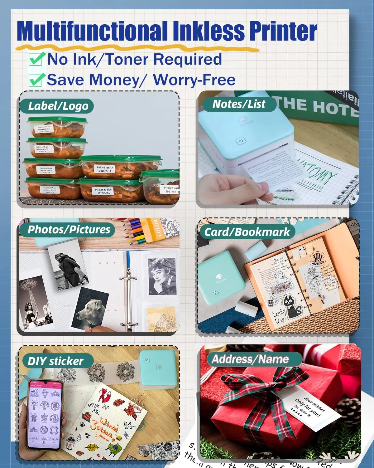 Phomemo M02Pro Mini Portable P - Commercial Printing Paper recension och pris