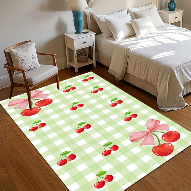 Light Green Gingham Cherry Bow - Commercial Ribbon Printing Machine recension och pris