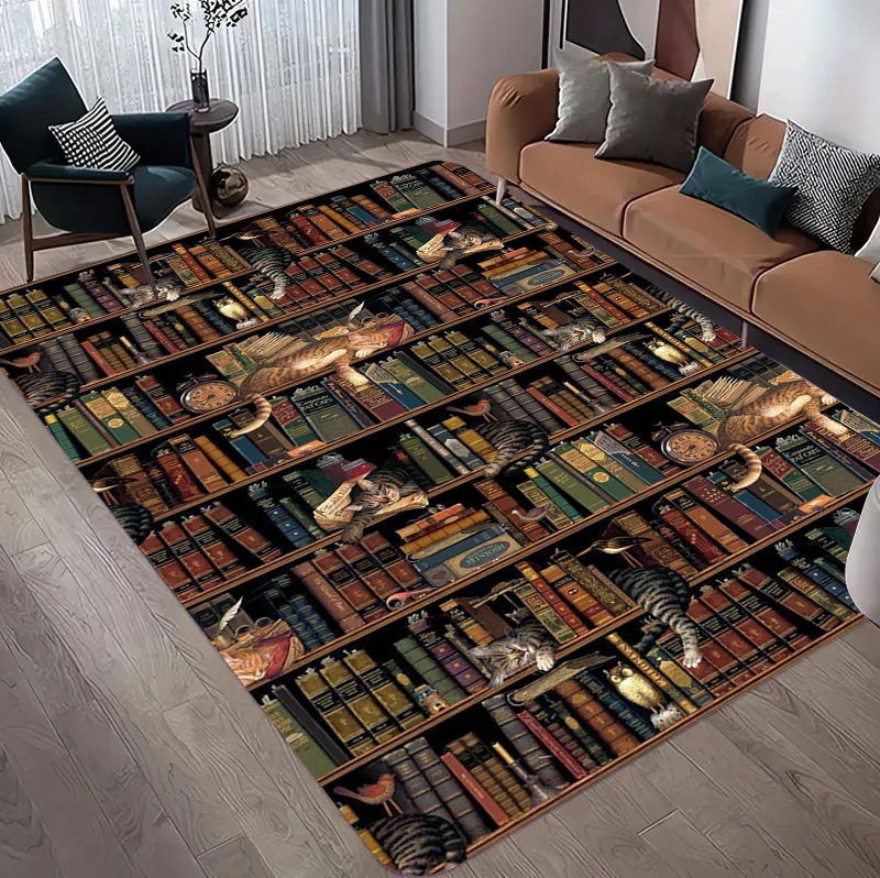 Vintage Book Print Area Rug, R - Commercial Book Printing Machines recension och pris