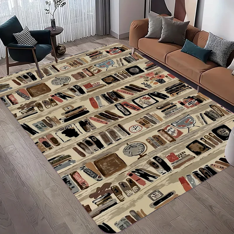 Vintage Book Print Area Rug, R - Commercial Book Printing Machines recension och pris